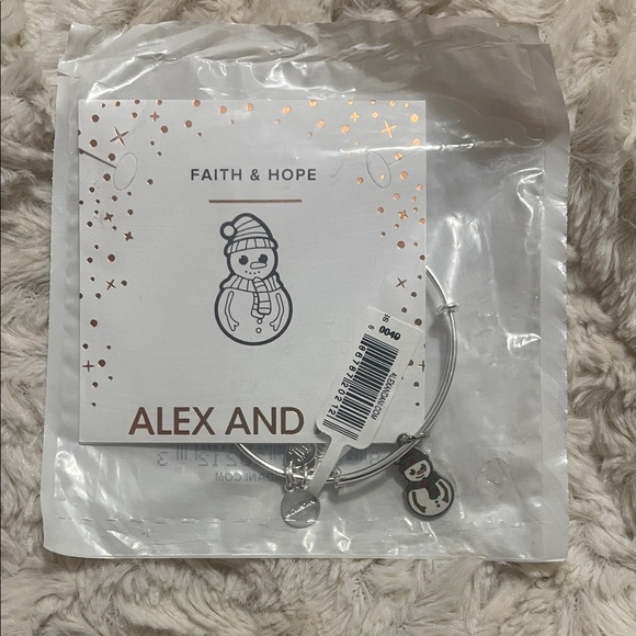 Alex and Ani Jewelry - Alex and Ani Silver Snowman Bracelet with Charm